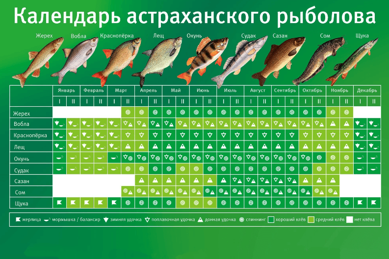 Календарь рыбака